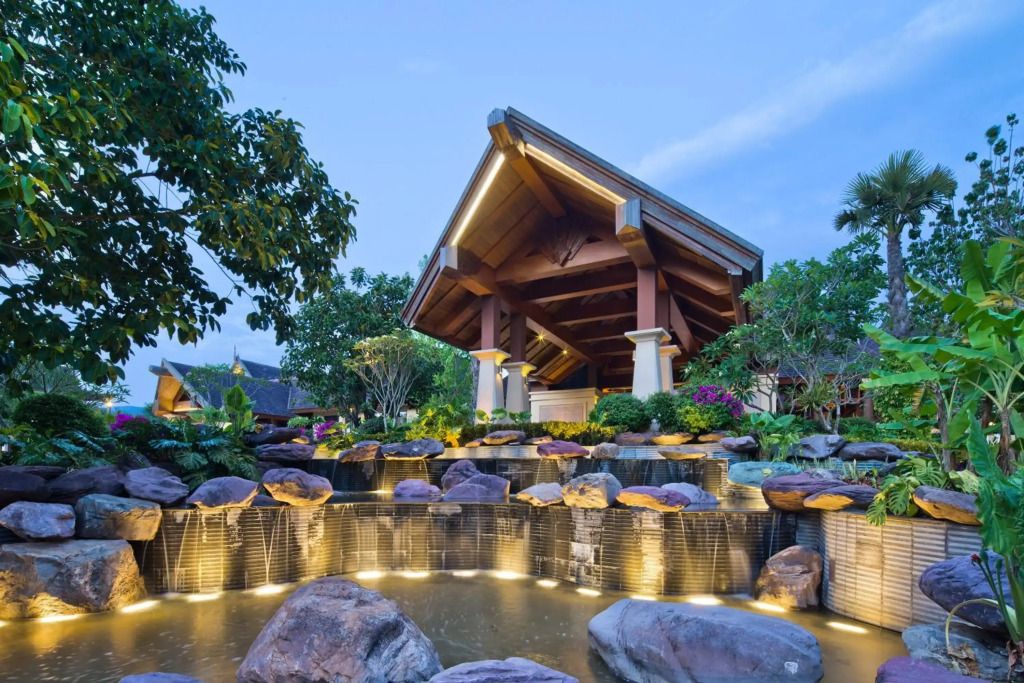 Das Anantara Xishuangbanna Resort von vorne